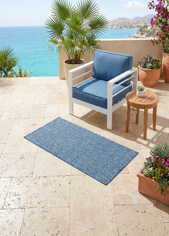 2' x 4' Easy-Clean Solid Indoor / Outdoor Runner Rug