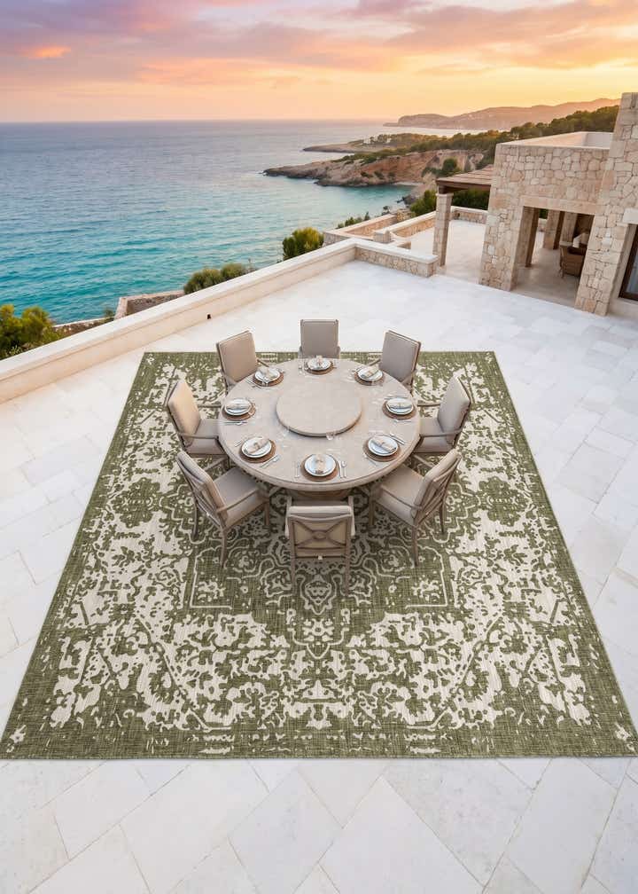 13' x 13' Easy-Clean Jill Zarin Dubai Indoor / Outdoor Square Rug