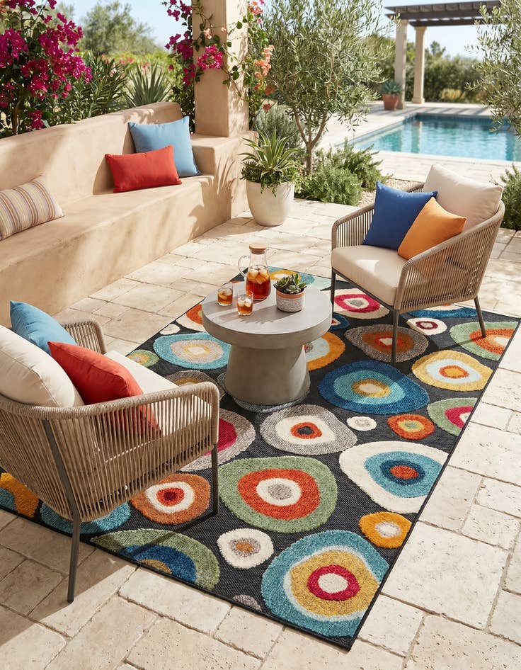 Detail image of 4' x 6' Easy-Clean Casablanca Indoor / Outdoor Rug