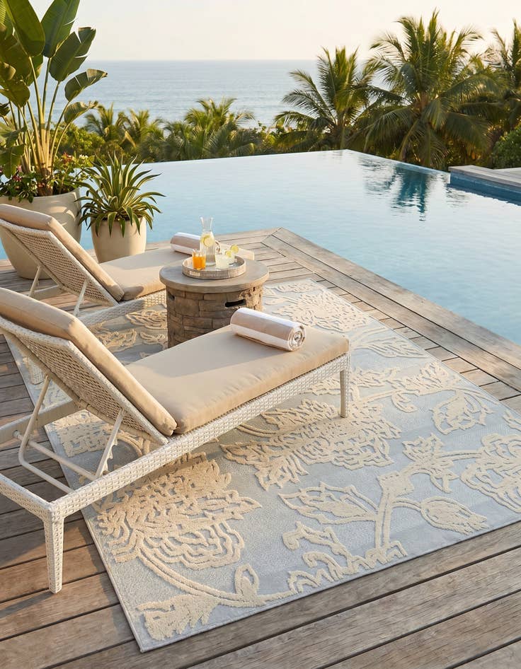 Detail image of 7' 10 x 10' Easy-Clean Aruba Indoor / Outdoor Rug