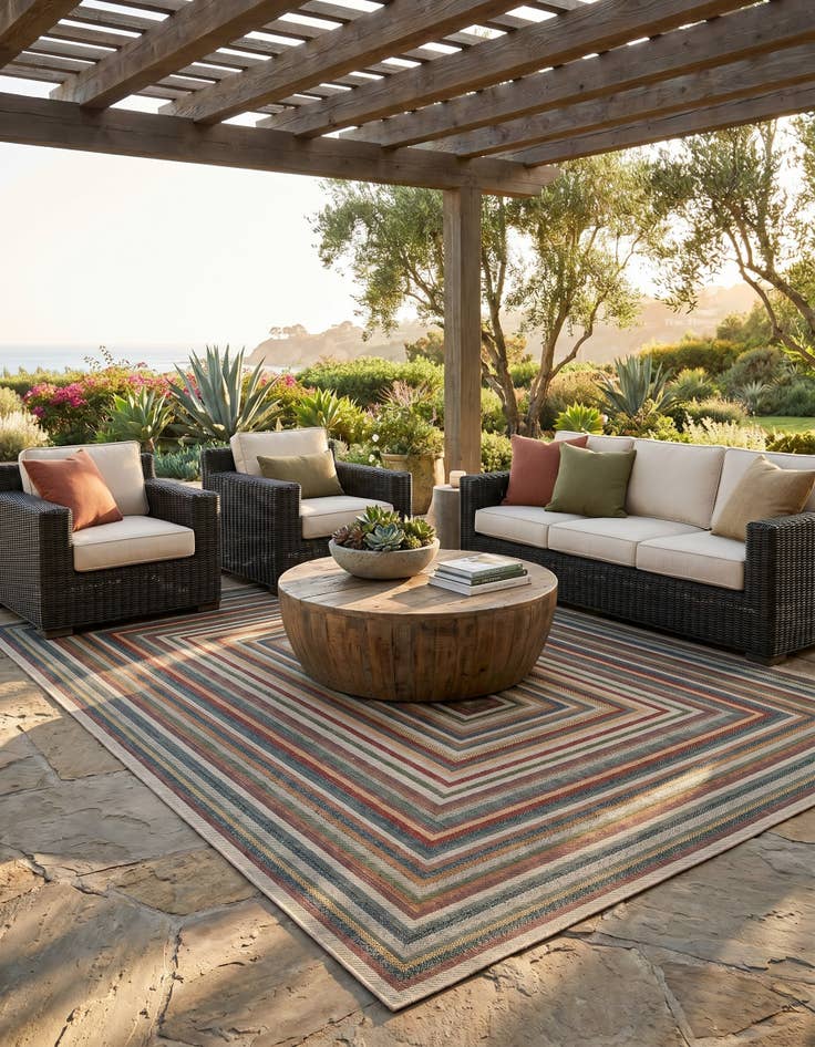 Detail image of 10' x 14' Easy-Clean Baja Indoor / Outdoor Rug