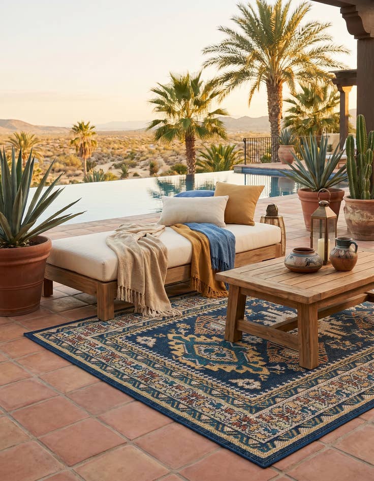 Detail image of 4' x 6' Easy-Clean Baja Indoor / Outdoor Rug