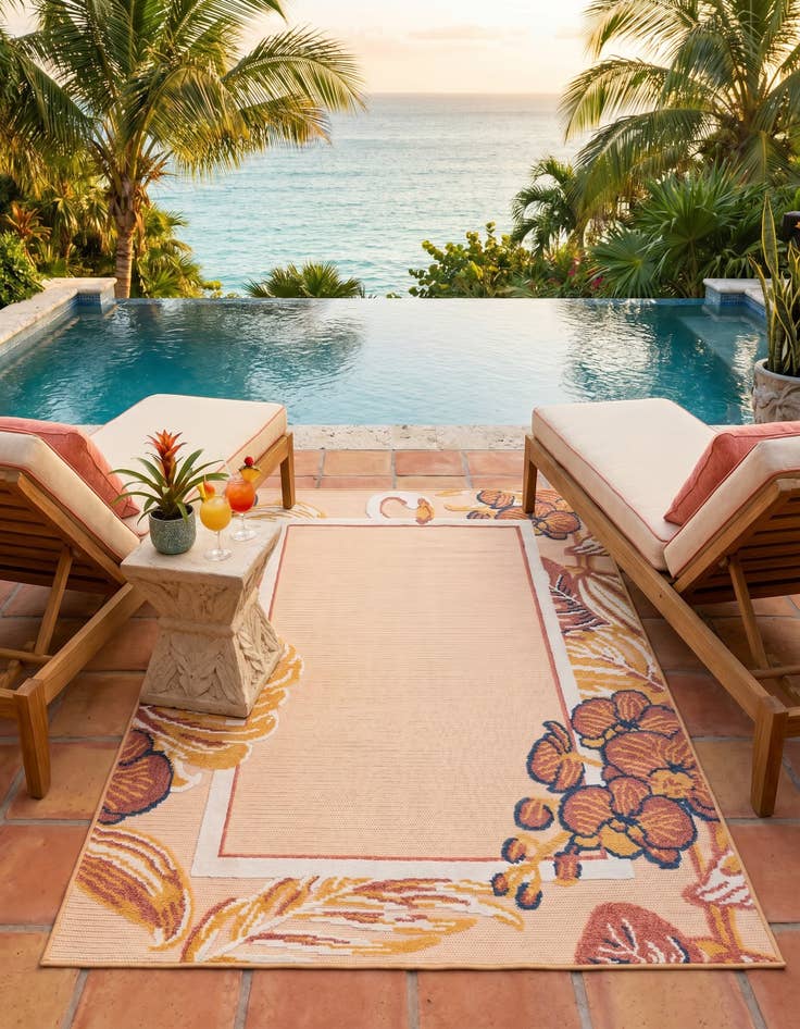 Detail image of 5' x 7' 7 Easy-Clean Indoor / Outdoor Rug
