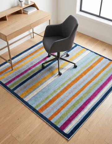 5' 3 x 5' 3 Easy-Clean Aruba Indoor / Outdoor Square Rug