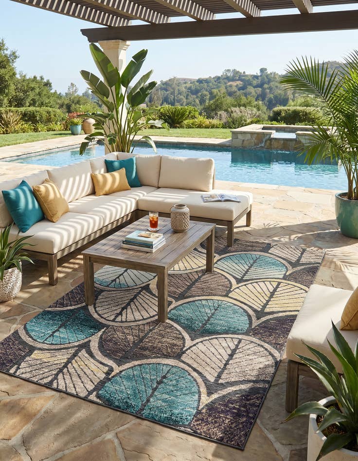 Detail image of 5' 3 x 8' Easy-Clean Casablanca Indoor / Outdoor Rug