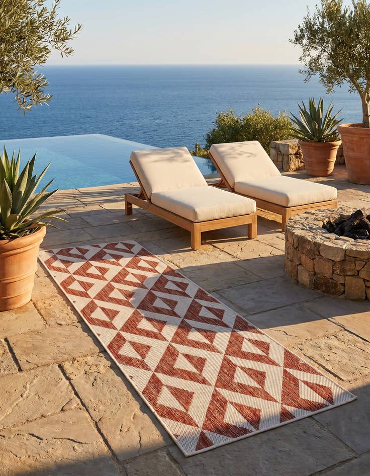 Detail image of 2' x 6' Easy-Clean Jill Zarin Napa Indoor / Outdoor Runner Rug