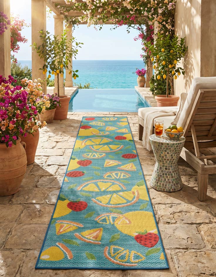 Detail image of 2' 7 x 12' Easy-Clean Baja Indoor / Outdoor Runner Rug