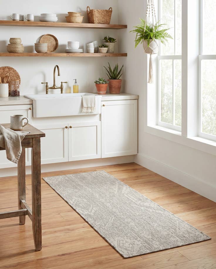 Detail image of 2' x 5' Easy-Clean Bohemian Indoor / Outdoor Runner Rug