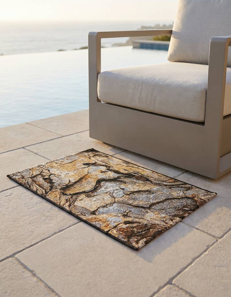 Detail image of 2' x 3' Easy-Clean Modern Indoor / Outdoor Rug