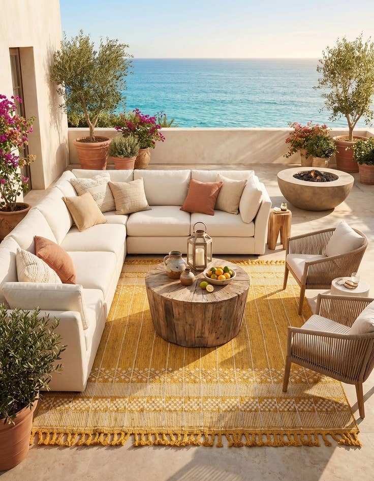 Detail image of 7' 10 x 10' Easy-Clean Eco Bohemian Indoor / Outdoor Rug