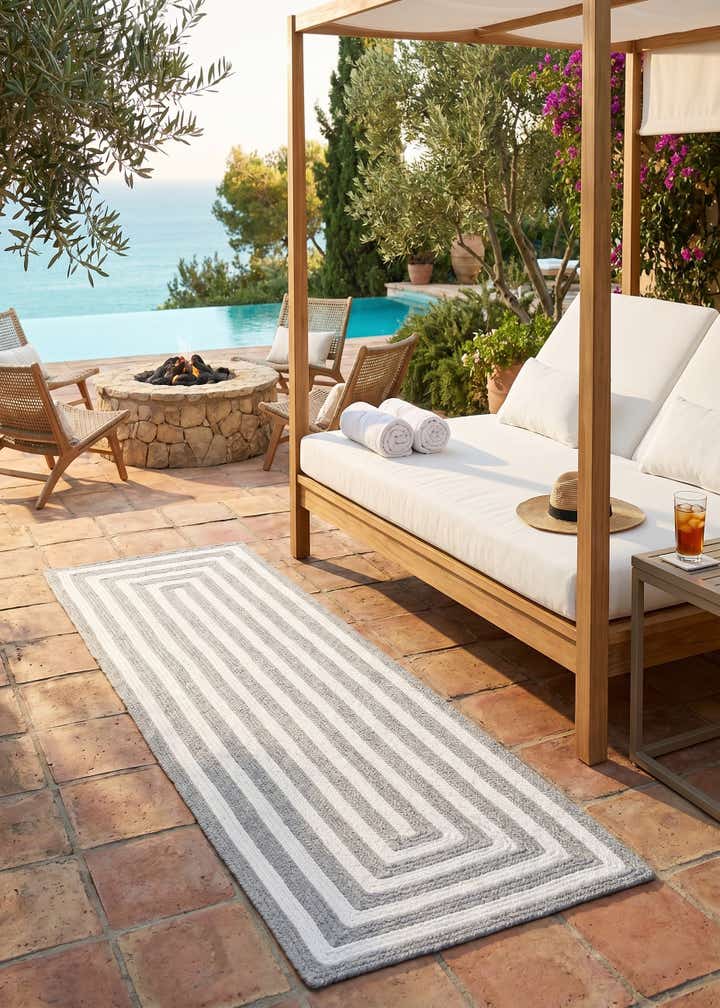 2' x 6' 1 Easy-Clean Eco Verse Washable Indoor / Outdoor Runner Rug