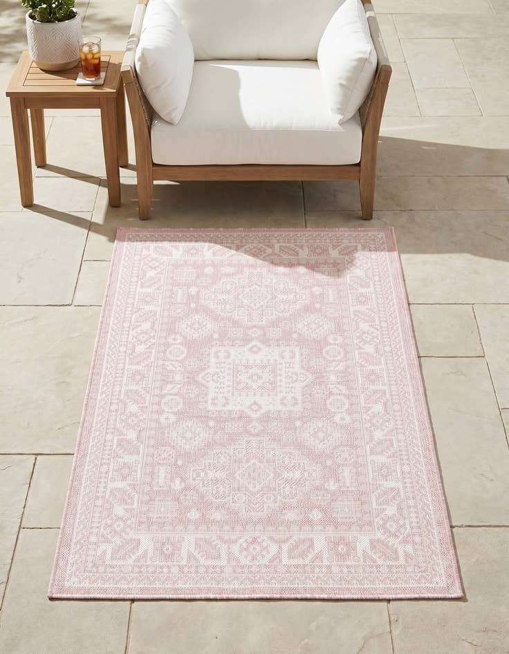Detail image of 3' x 5' 3 Easy-Clean Aztec Indoor / Outdoor Rug