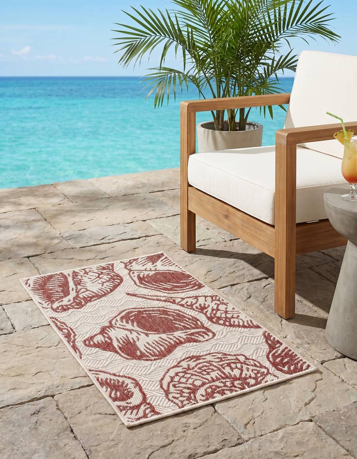 Detail image of 2' x 3' Easy-Clean Coastal Indoor / Outdoor Rug
