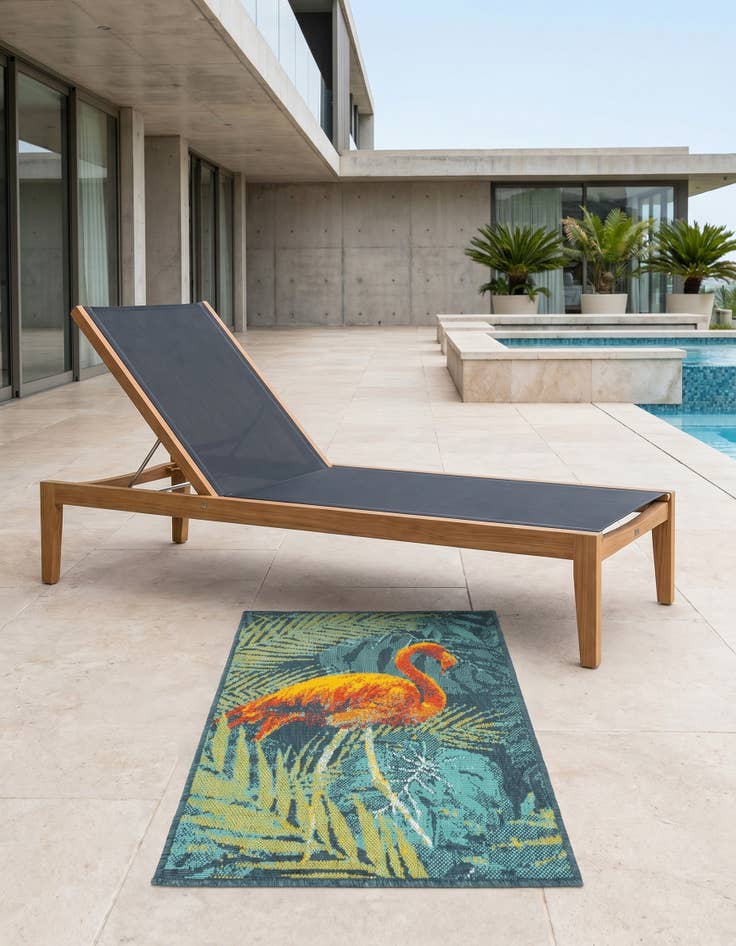 Detail image of 2' x 3' Easy-Clean Coastal Indoor / Outdoor Rug