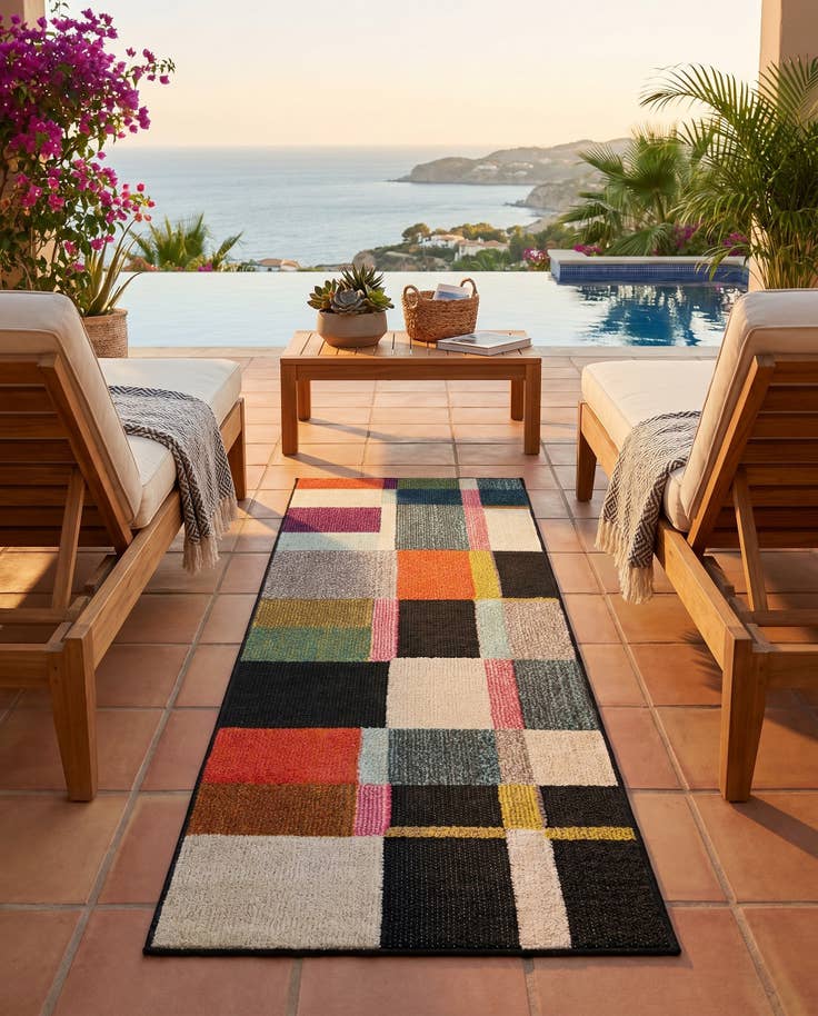 Detail image of 2' x 5' Easy-Clean Casablanca Indoor / Outdoor Runner Rug