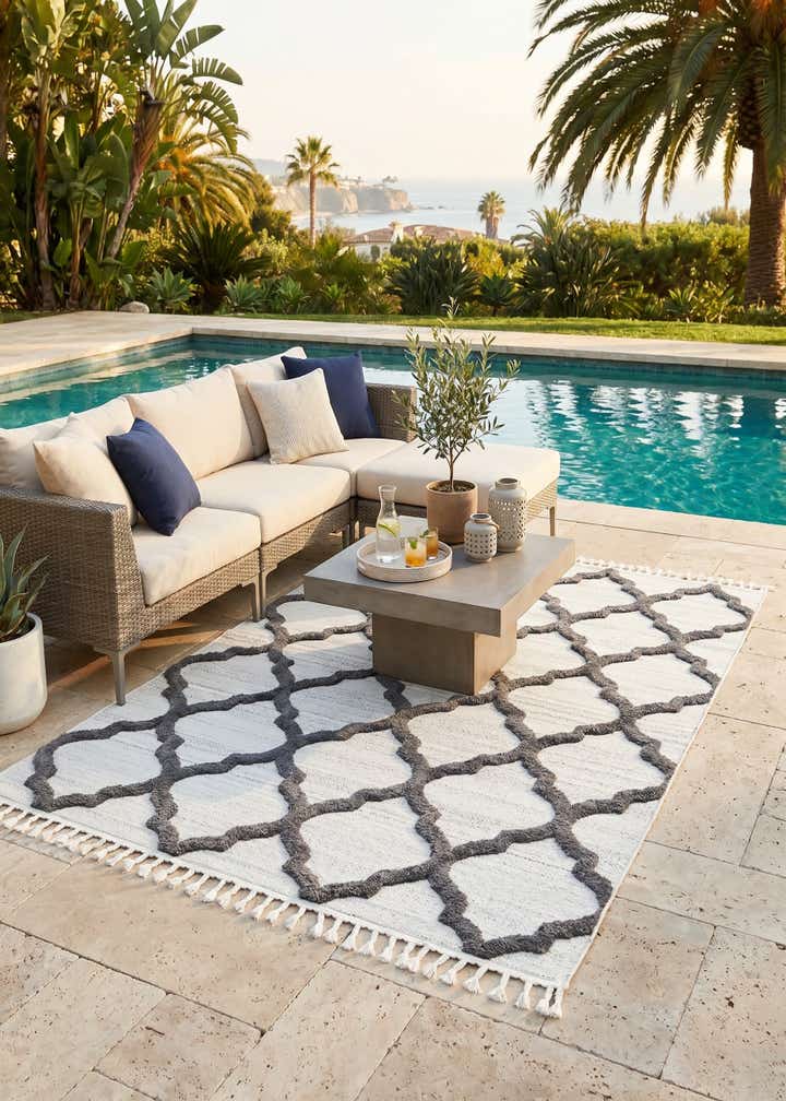 5' 3 x 7' 7 Easy-Clean Indoor / Outdoor Rug