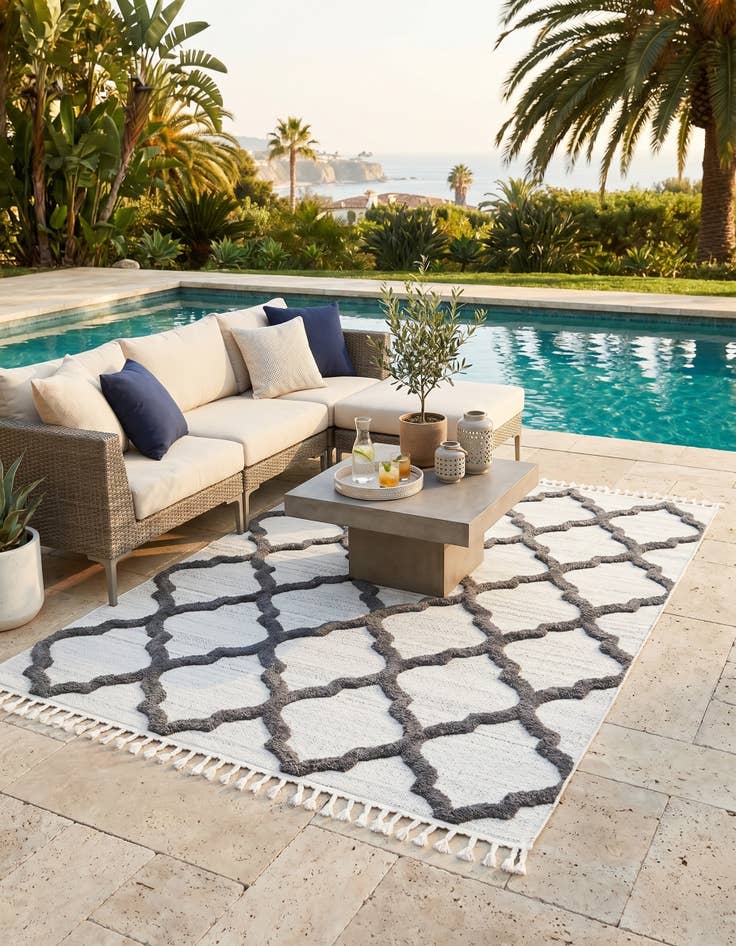 Detail image of 5' 3 x 7' 7 Easy-Clean Indoor / Outdoor Rug