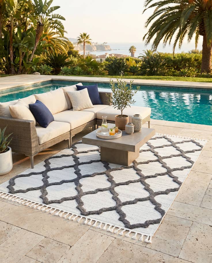 Detail image of 5' 3 x 7' 7 Easy-Clean Indoor / Outdoor Rug