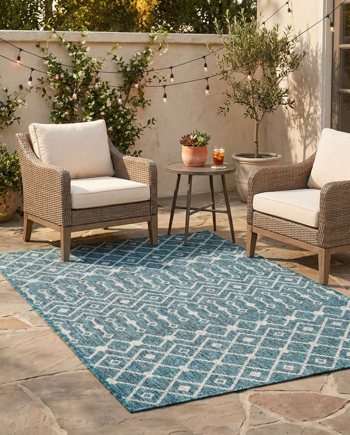 3' x 5' 3 Easy-Clean Lattice Indoor / Outdoor Rug