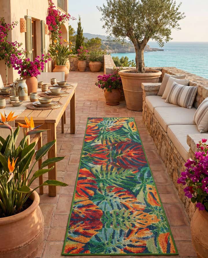 2' 7 x 10' Easy-Clean Baja Indoor / Outdoor Runner Rug