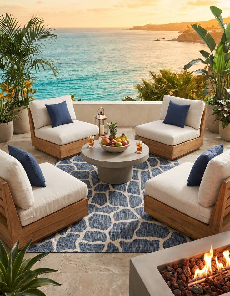 Detail image of 6' x 9' Easy-Clean Safari Indoor / Outdoor Rug