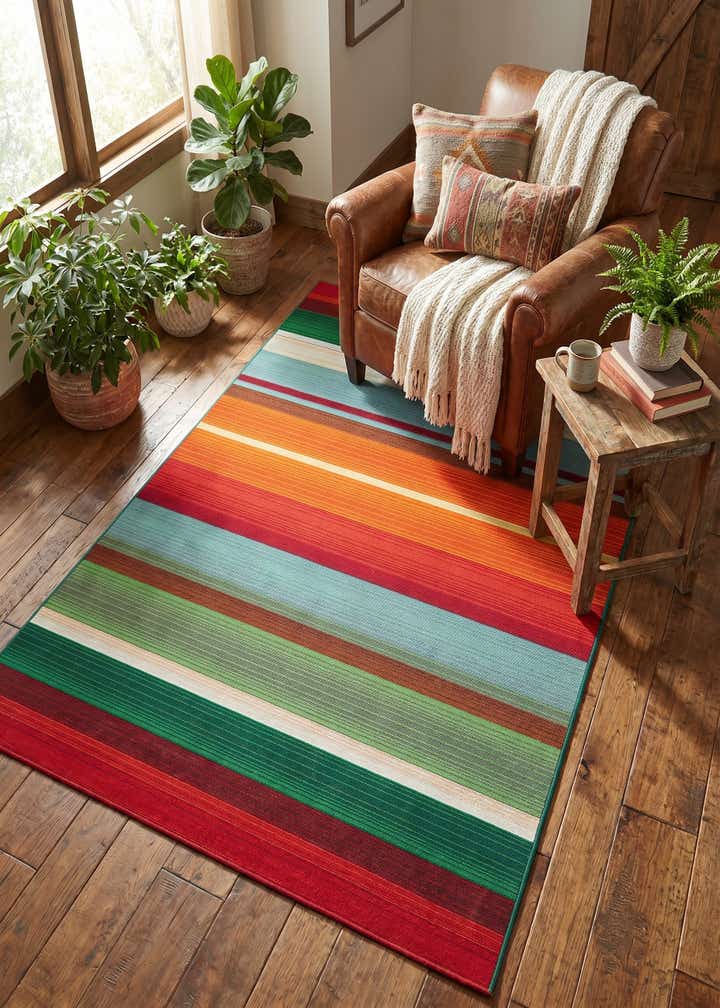 4' x 6' Easy-Clean Modern Indoor / Outdoor Rug