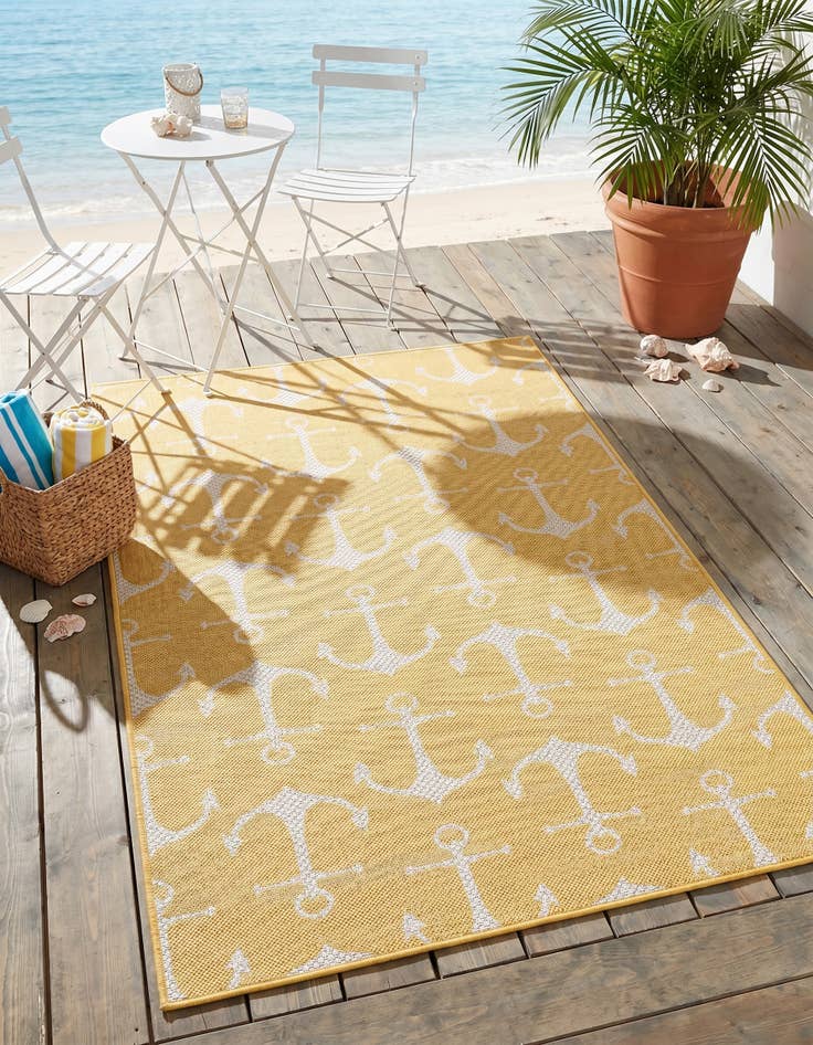 Detail image of 3' x 5' 3 Easy-Clean Coastal Indoor / Outdoor Rug