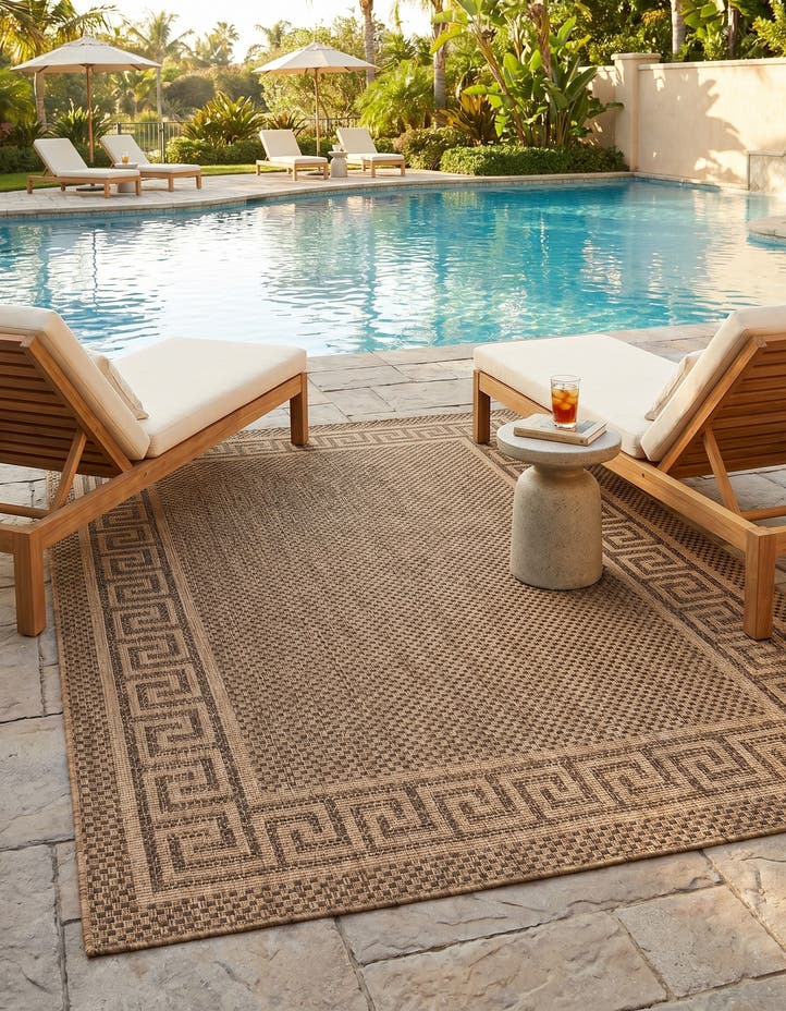 5' 3 x 8' Easy-Clean Border Indoor / Outdoor...