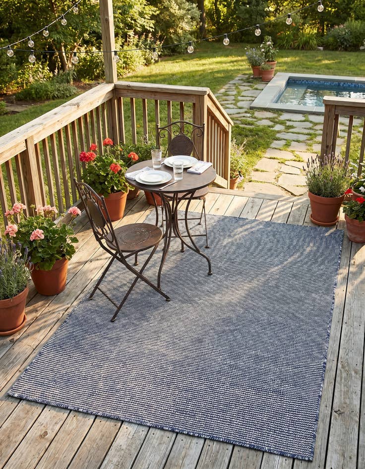 Detail image of 4' 1 x 6' 1 Easy-Clean Jill Zarin Palm Springs Indoor / Outdoor Rug