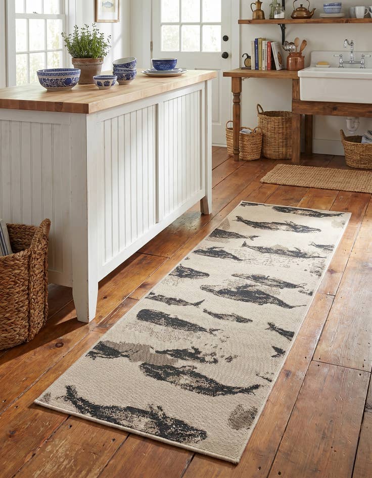 Detail image of 2' x 6' Easy-Clean Coastal Indoor / Outdoor Runner Rug