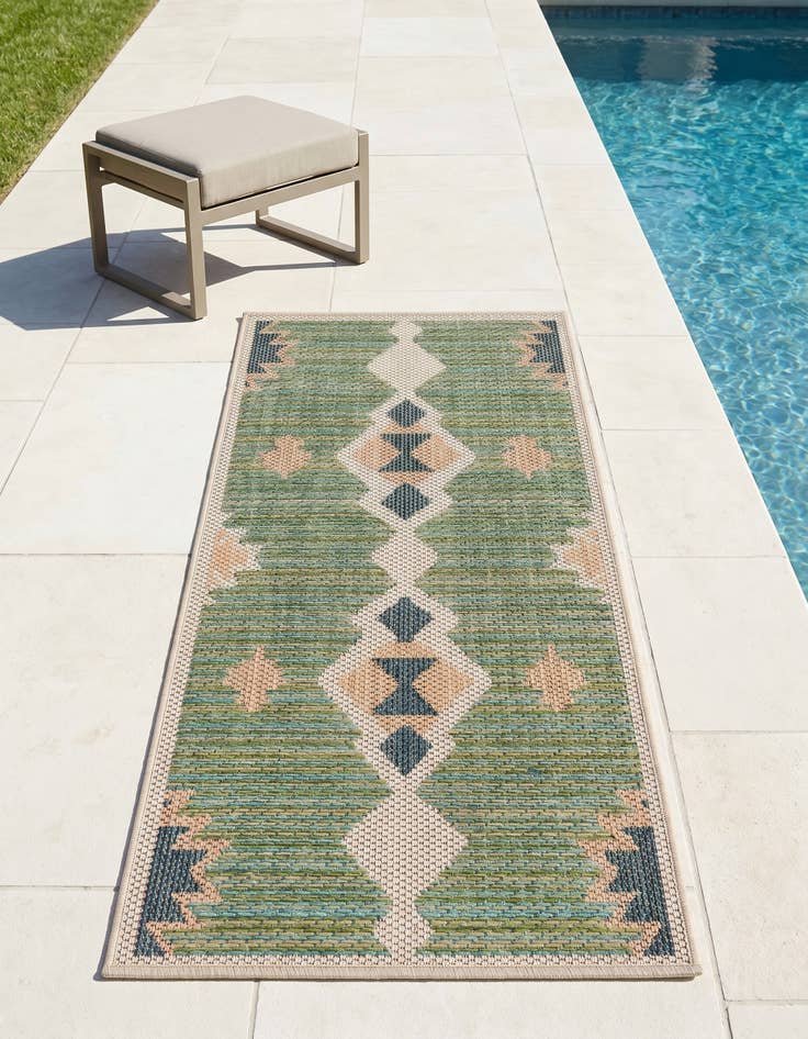 Detail image of 2' x 4' Easy-Clean Baja Indoor / Outdoor Runner Rug