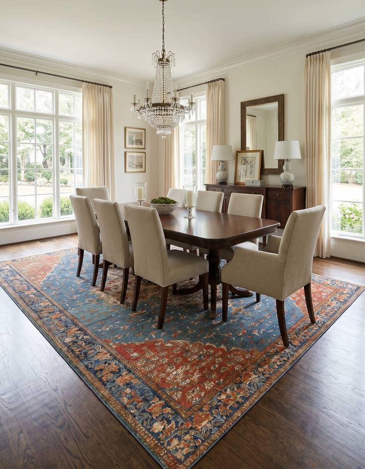 Detail image of 10' x 14' Easy-Clean Traditional Indoor / Outdoor Rug