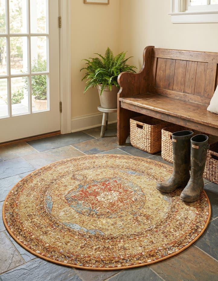 3' 3 x 3' 3 Easy-Clean Traditional Indoor / Ou...