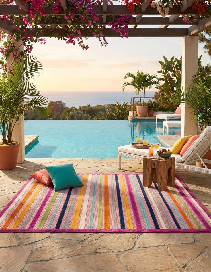 Detail image of 5' 3 x 8' Easy-Clean Aruba Indoor / Outdoor Rug