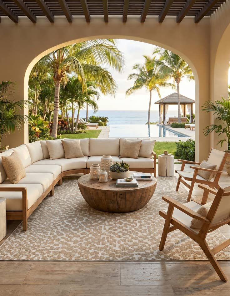 Detail image of 9' x 12' Easy-Clean Safari Indoor / Outdoor Rug