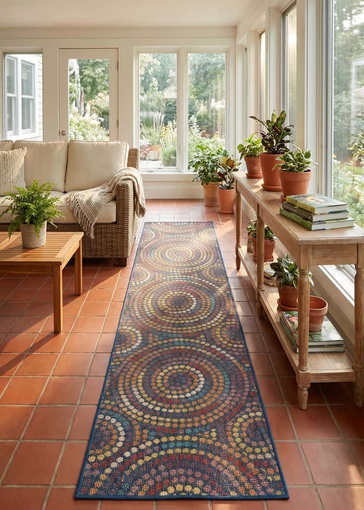 2' 7 x 12' Easy-Clean Baja Indoor / Outdoor Runner Rug