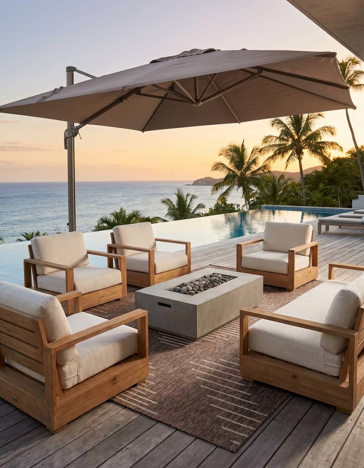 Detail image of 6' x 9' Easy-Clean Modern Indoor / Outdoor Rug