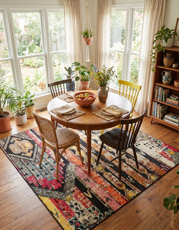 Detail image of 7' 10 x 7' 10 Easy-Clean Casablanca Indoor / Outdoor Square Rug
