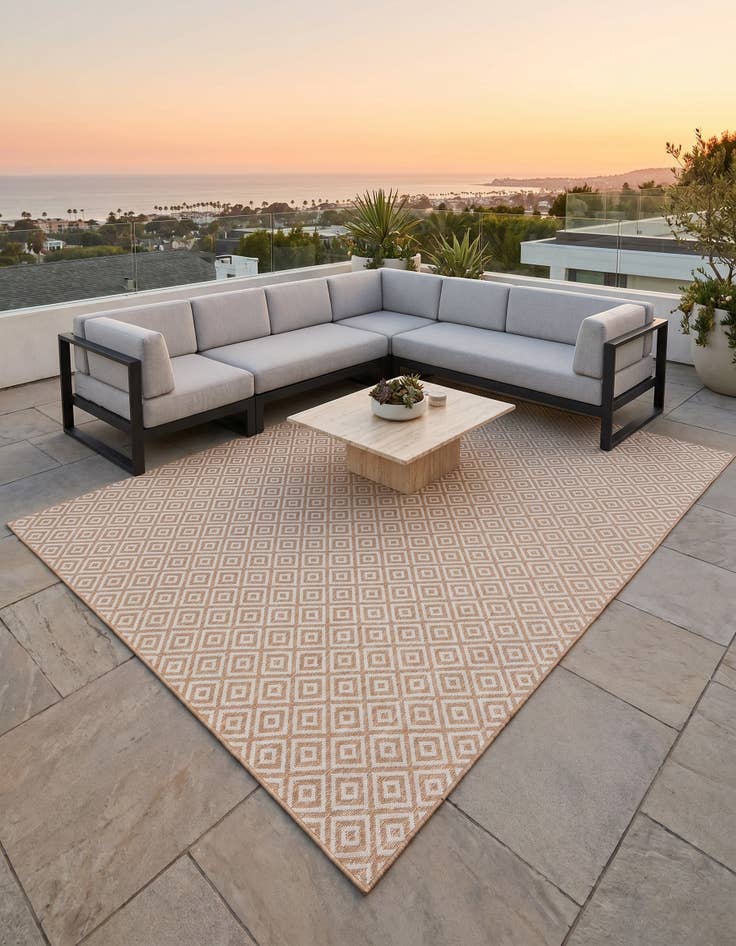 Detail image of 7' 10 x 10' Easy-Clean Jill Zarin Costa Rica Indoor / Outdoor Rug