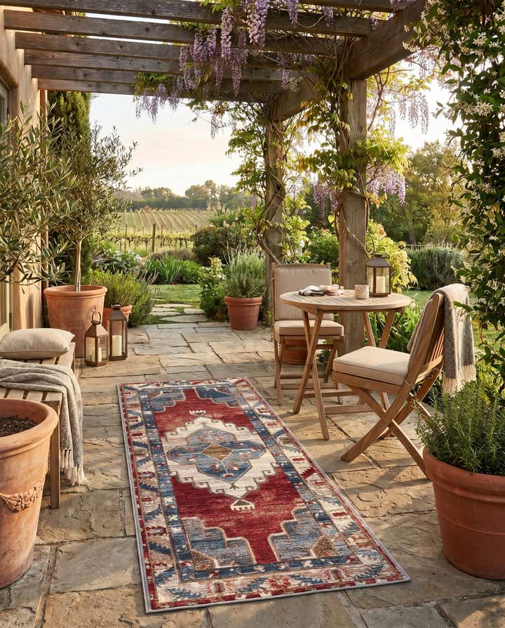 2' x 5' Easy-Clean Traditional Indoor / Outdoor Runner Rug