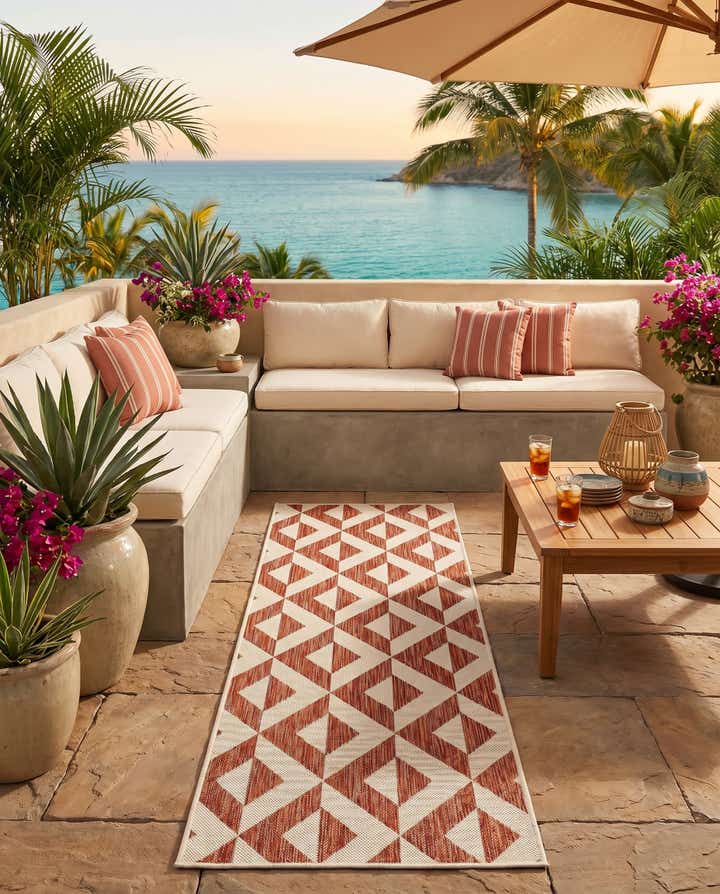 2' x 6' Easy-Clean Jill Zarin Napa Indoor / Outdoor Runner Rug