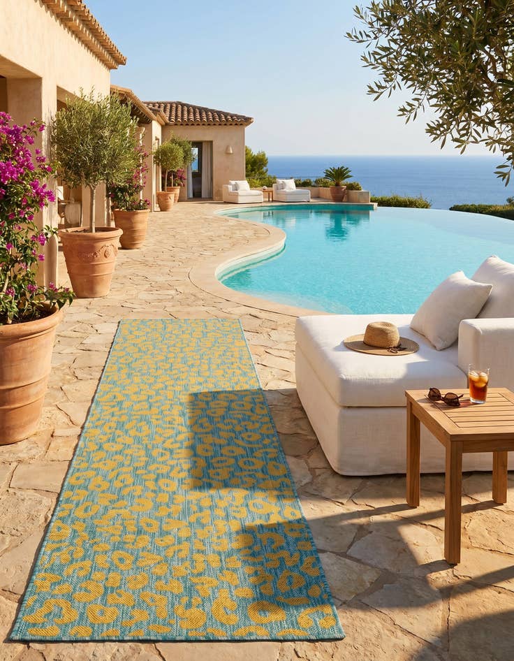 Detail image of 2' 7 x 10' Easy-Clean Safari Indoor / Outdoor Runner Rug