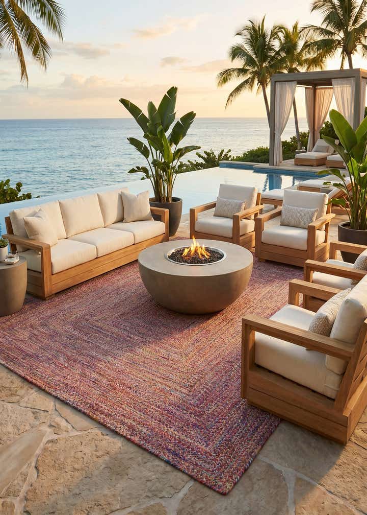 7' 10 x 10' Easy-Clean Eco Verse Washable Indoor / Outdoor Rug