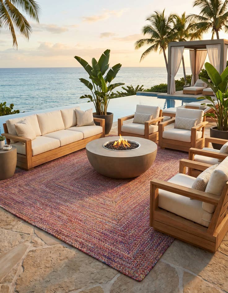 Detail image of 7' 10 x 10' Easy-Clean Eco Verse Washable Indoor / Outdoor Rug