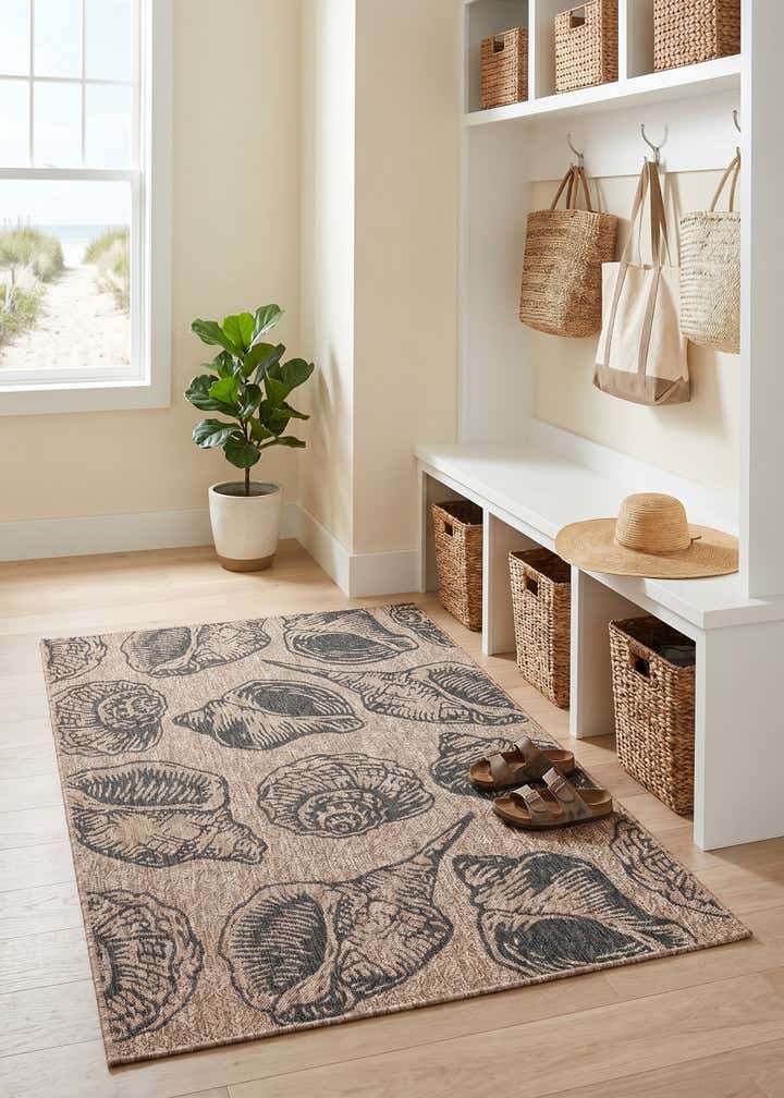 4' x 6' Easy-Clean Coastal Indoor / Outdoor Rug