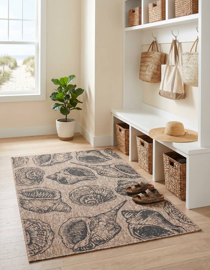 Detail image of 4' x 6' Easy-Clean Coastal Indoor / Outdoor Rug