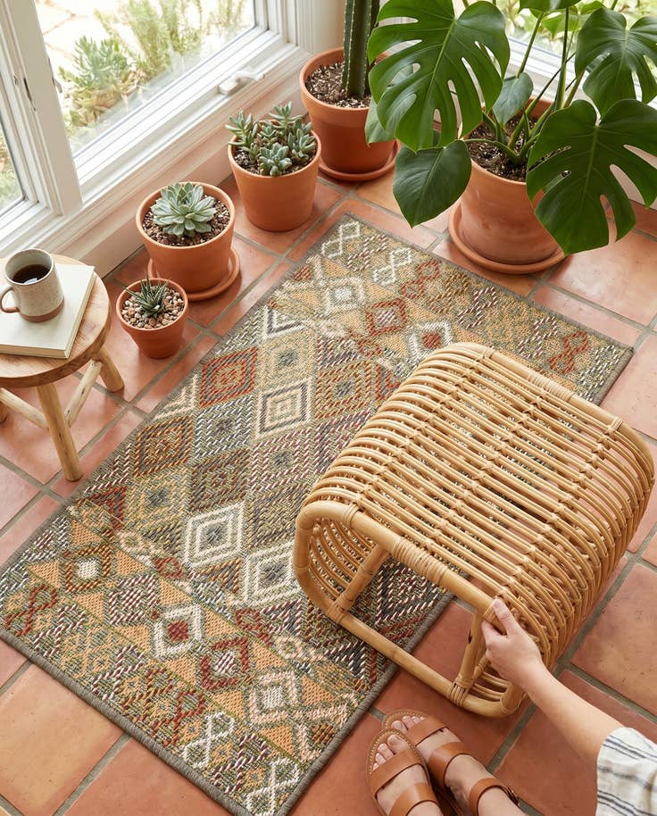 Detail image of 2' x 3' Easy-Clean Baja Indoor / Outdoor Rug