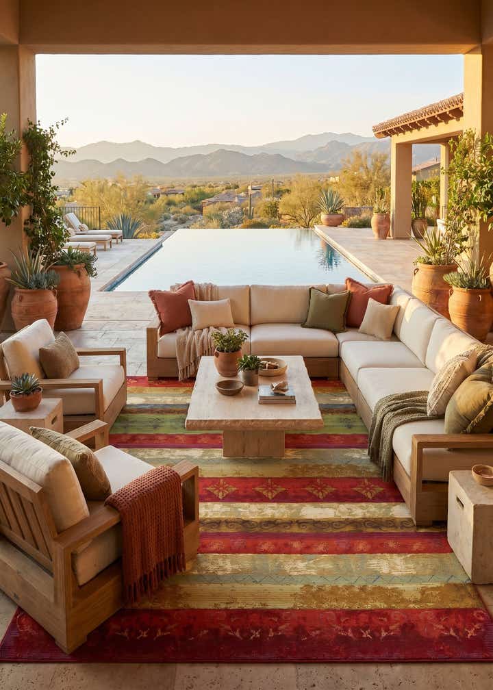 10' x 12' 2 Easy-Clean Modern Indoor / Outdoor Rug