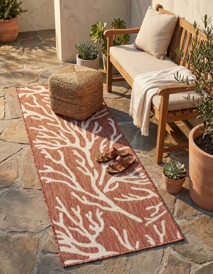 Detail image of 2' x 5' 3 Easy-Clean Coastal Indoor / Outdoor Runner Rug