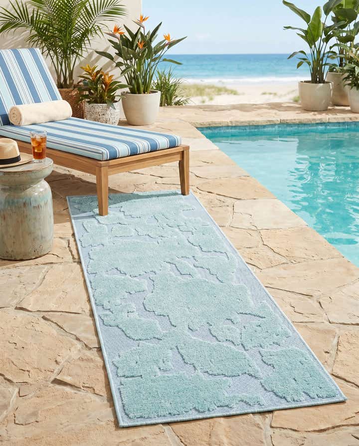 2' x 6' Easy-Clean Aruba Indoor / Outdoor Runner Rug